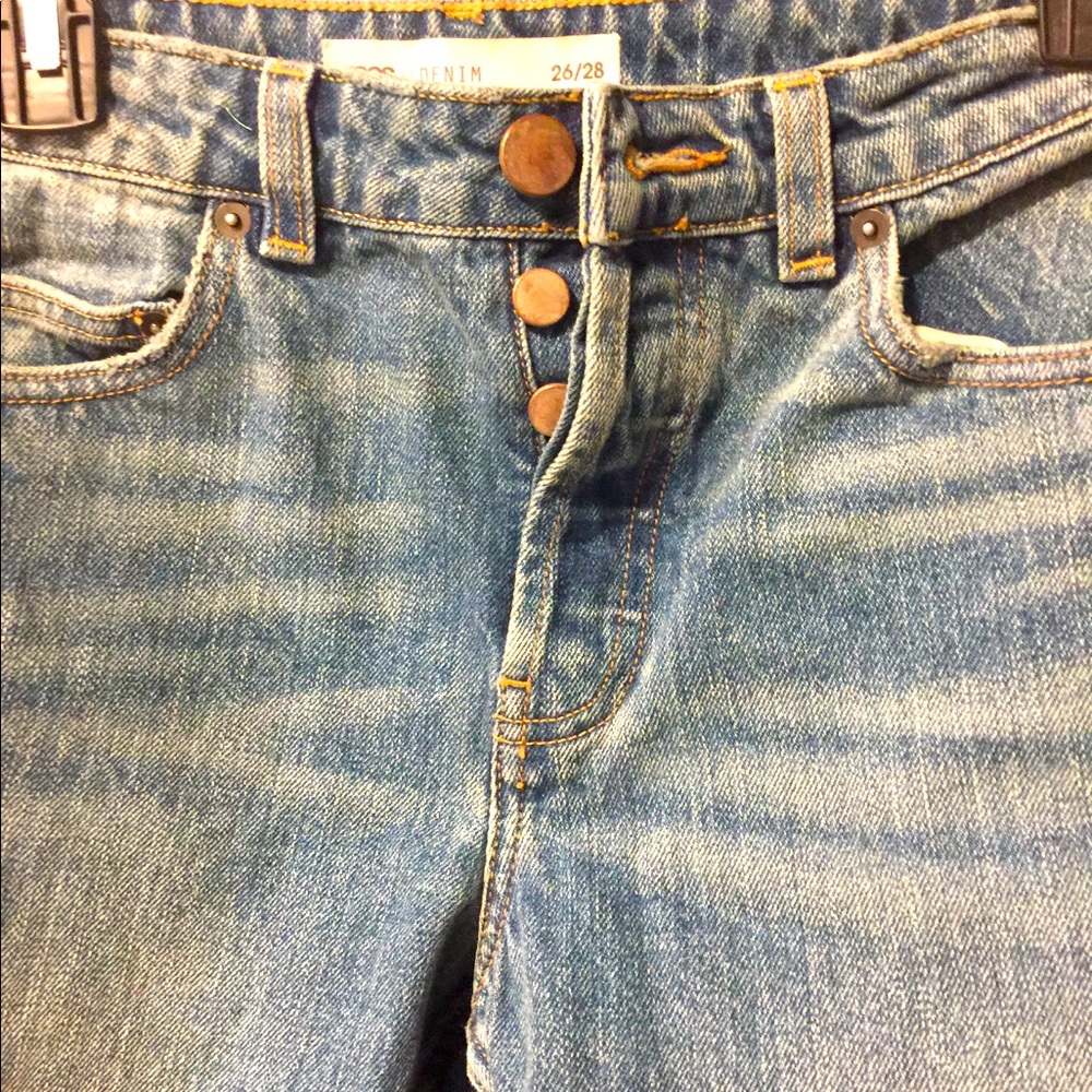 ASOS boyfriend jeans button fly